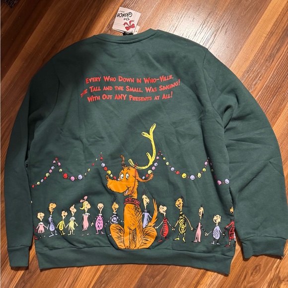 Dr. Seuss Green Grinch Sweatshirt - Picture 2 of 3